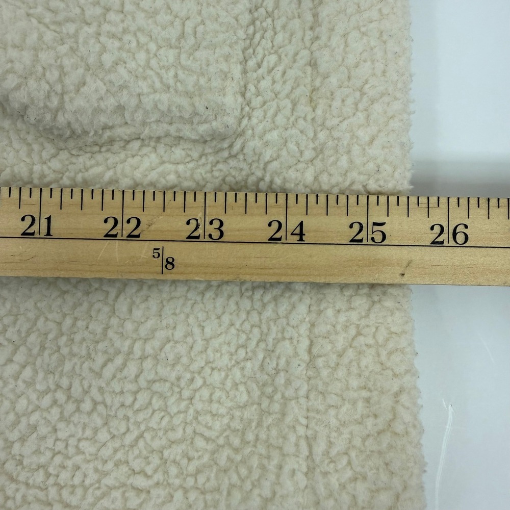 Madewell Sherpa Fleece Hoodie Pullover Bubble Sleeve M Cream Ivory Cozy Casual - Picture 10 of 11